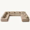 Courtyard Solid Wood Sofa Nordic Villa Terrace Outdoor Waterproof Sunscreen Hotel Designer Outdoor Teak Sofa