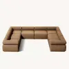 DLD Scandinavian Teak Sofa Set-Eco-Friendly Durable Outdoor Furniture Waterproof Cushions for Garden Hotel Villa Use