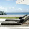 Durable Modern Teak Outdoor Deck Chair with Cushion-Waterproof Sun Lounger for Villa Swimming Pool Seaside BB Leisure