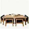 High-end Customized Durable Modern Outdoor Solid Wood Tables Chairs Courtyard Villa Garden Terrace Combination All-weather Teak