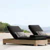 High-end Customized Modern Villa Outdoor Lounge Chair Solid Teak Wood Durable Eco-Friendly Cushions for Pool Beach Hotel Use
