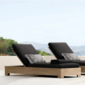 High-end Customized Modern Villa Outdoor Lounge Chair Solid Teak Wood Durable Eco-Friendly Cushions for Pool Beach Hotel Use