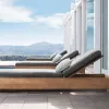 High-end Modern Customized Teak Solid Wood Outdoor Lounge Chair for Villa Hotel Use Durable Eco-Friendly Cushions Included