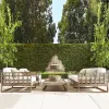 High-end Outdoor Sofa Villa Teak Designer Courtyard Open-air Outdoor Leisure Garden Anti-corrosion Wood Coffee Table Combination