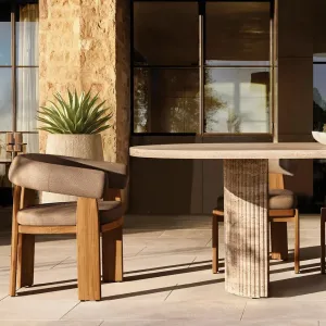 High-end Scandinavian Design Teak Outdoor Sofa Set for Hotel Villa Garden-Eco-Friendly Durable Water Proof Cushions