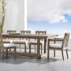 High-end Teak Outdoor Tables and Chairs Courtyard Garden Dining Tables and Chairs Hotel Outdoor Open-air Leisure Solid Wood Home