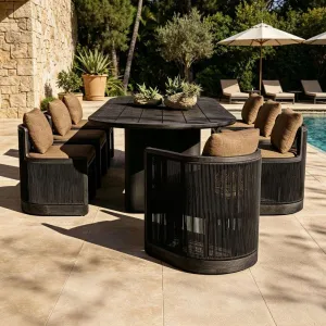Modern Durable Eco-Friendly Outdoor Courtyard Villa Teak Solid Wood Tables Chairs Open-air Hotel BB Balcony Leisure Furniture