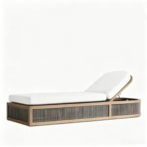 Modern Durable Outdoor Hot Spring Villa Beach Chair Sun Protection Swimming Pool Single Deck Chair Courtyard Hotel Park