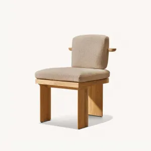 Modern Durable Teak Garden Set Outdoor Tables and Chairs with Waterproof Sun Protection Solid Wood Furniture