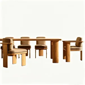 Modern Durable Teak Garden Sets Outdoor Tables Chairs with Waterproof Sun Protection for Courtyard Balcony Solid Wood Furniture