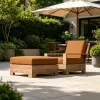 Modern Eco-Friendly Outdoor Sofa Courtyard Villa Teak Waterproof Furniture Garden Terrace Leisure Anti-corrosion Solid Wood