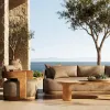 Modern Outdoor Furniture Garden Sofa Hotel Garden Set Waterproof Teak Patio Sofa Luxury Garden Sofa Muebles De Exterior De Lujo