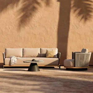 Modern Outdoor Rope Woven Sofa Rainproof Sunproof Leisure Open-air Villa BB Hotel Garden Furniture Muebles De Exterior De Lujo