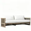 Modern Outdoor Sofa Set Combination Leisure Teak Designer BB Villa Courtyard Open-air Rope Solid Wood Coffee Table Park
