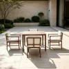 Modern Outdoor Teak Garden Dining Table and Chair Set-Solid Wood Furniture for Courtyard Villa Hotel Terrace