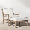 Modern Outdoor Teak Sofa Set-Durable Waterproof Sun Protection Solid Wood Garden Furniture for Courtyard Villa