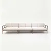 Modern Outdoor Villa Terrace Leisure Teak Garden Set Waterproof Sun Protection Open-air Solid Wood Sofa Furniture