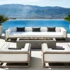 Modern Teak Garden Sofa Set Outdoor Furniture DLD Brand Model A-4 for Villa Hotel-Durable Waterproof Eco-Friendly Outdoor Use
