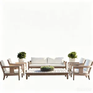 New Chinese Style High-end Villa Private House Garden Outdoor Courtyard Sofa Combination Hotel Resort Terrace Outdoor Furniture