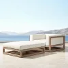 New Design Luxury Solid Teak Outdoor Sofa Set for Villa Hotel Courtyard Use Waterproof Durable Deep Seat Garden Set