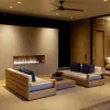 Nordic Modern Outdoor Leisure Teak Sofa Courtyard Waterproof Sunproof Open-air Combination Solid Wood Durable Furniture
