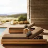 Outdoor Bed Courtyard Villa Garden Terrace Solid Wood Teak Deck Chair Hotel Outdoor Swimming Pool Leisure Beach Chair