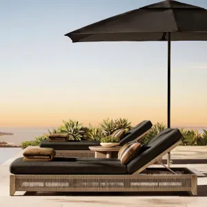 Outdoor Bed Solid Wood Open-air Villa Hotel Swimming Pool Lounge Chair Waterproof BB Outdoor Seaside Teak Beach Chair