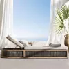 Outdoor Hot Spring Villa Beach Chair Sun protection Swimming Pool Single Deck Chair Outdoor Courtyard Hotel Waterproof Bed