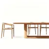 Outdoor Outdoor Dining Table and Chairs Villa Hotel Courtyard Solid Wood Teak Table and Chairs Waterproof and Sunproof