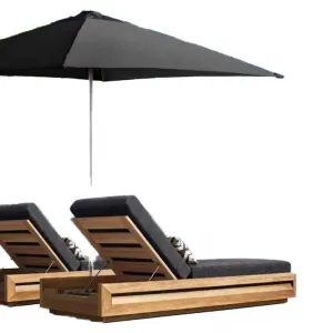 Outdoor Outdoor Leisure Teak Lounge Bed Villa Hotel Swimming Pool Single Lounge Chair Outdoor Lazy Solid Wood Beach Chair
