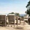Outdoor Rope Woven Sofa Antiseptic Teak Courtyard Country Bed Bed Open-air Log Style Solid Wood Sofa Chair Customization