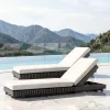Outdoor Scandinavian Durable Eco-Friendly Aluminum Alloy Lounge Chair Cushions Modern Design Sponge Villa Hotel Sun Lounger