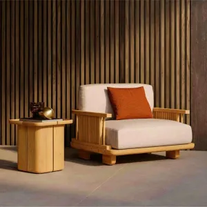 Outdoor Set Rain-proof Anti-corrosion Teak Villa Courtyard Open-air Chinese-style Eco-Friendly Solid Wood Furniture Combination