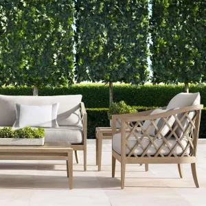 Outdoor Sofa High-end Teak Villa Balcony Courtyard Garden BB Hotel Nordic Outdoor Solid Wood Leisure Chair