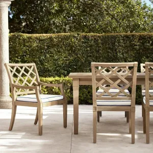 Outdoor Solid Wood Tables and Chairs Courtyard Open-air Hotel Waterproof and Sunproof Leisure Teak Tables and Chairs Furniture