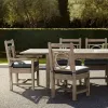Outdoor Table and Chairs Courtyard Modern Garden Simple Chinese Oriental Teak Terrace Large Dining Table Outdoor Combination