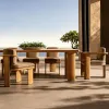 Outdoor Tables and Chairs Teak Hotel Courtyard Garden Outdoor Open-air Waterproof Sun protection Balcony Solid Wood Furniture