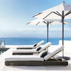Outdoor Teak Deck Chair Villa Open-air Swimming Pool Waterproof Bed Hotel BB Outdoor Seaside Leisure Rope Sunbathing