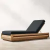 Outdoor Teak Lounge Chair-Contemporary Design Durable Eco-Friendly Beach Chair for Park Swimming Pool Use