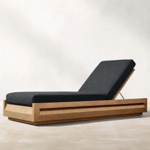 Outdoor Teak Lounge Chair-Contemporary Design Durable Eco-Friendly Beach Chair for Park Swimming Pool Use