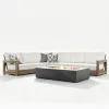 Outdoor Teak Sofa Combination Designer Villa Open-air Balcony Deck Chair Courtyard Garden Outdoor Anti-corrosion Wood Furniture