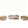 Outdoor Teak Sofa Courtyard Garden Outdoor Solid Wood Furniture Villa Hotel BB Sales Department Leisure Sofa Chair