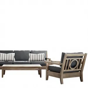 Outdoor Teak Sofa Distressed Courtyard BB Hotel Terrace Waterproof and Anti-corrosion Retro Solid Wood Furniture