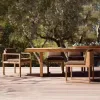 Outdoor Teak Tables and Chairs Courtyard Villa Terrace Outdoor Waterproof Sun protection Designer Leisure Solid Wood Furniture
