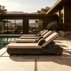 Outdoor Villa Rattan UV-Resistant Waterproof Sun Protection Garden Sofa Patio Hotel Designer Sofa and Coffee Table Set