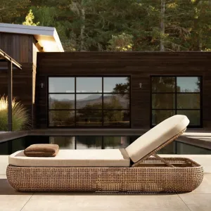 Outdoor Villa Rattan Waterproof Sun protection Garden Sofa Courtyard Hotel Designer Outdoor Rattan Sofa Coffee Table Combination