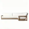 Outdoor teak sofa villa hotel garden balcony sun protection outdoor open-air bed and breakfast leisure solid wood furniture