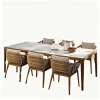 Scandinavian Outdoor Leisure Teak Solid Wood Patio Garden Chair and Hotel Dining Table Combination Furniture