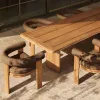 Solid Log Garden Outdoor Sofa Set South American Teak Mediterranean Style High-end Customized Waterproof Sun-resistant