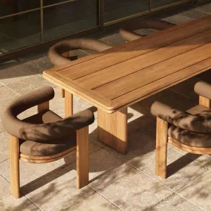 Solid Log Garden Outdoor Sofa Set South American Teak Mediterranean Style High-end Customized Waterproof Sun-resistant